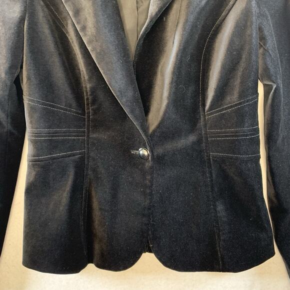 Cache Womens Velvet‎ Blazer Jacket Sz 2 Witchy Vampy Whimsigoth Academia - Picture 2 of 13